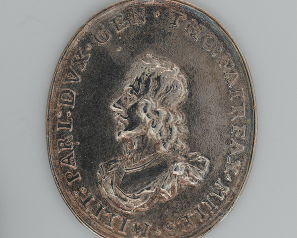 Badge awarded to Sir Thomas Fairfax as the first commander of the New Model Army by Parliament and the City of London, 1645 