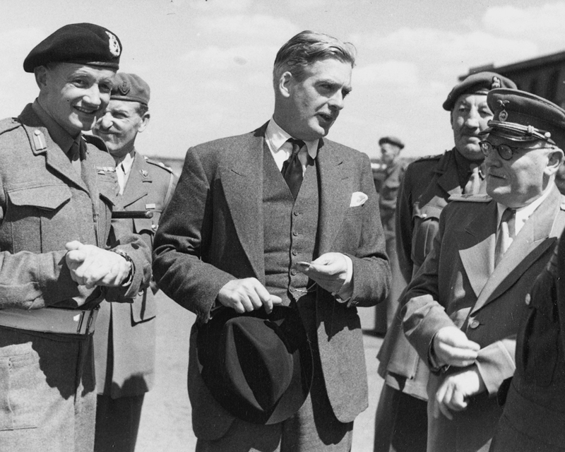 Sir Anthony Eden, British prime minister during the Suez Crisis, pictured in Berlin in 1945
