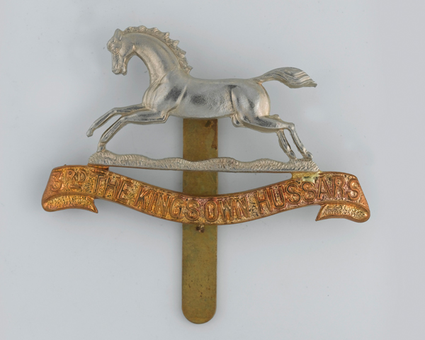 Cap badge, other ranks, 3rd The King's Own Hussars, 1902