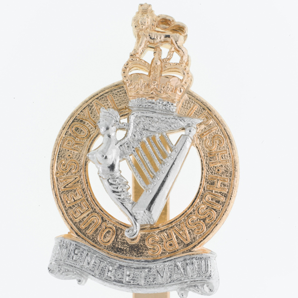 Other ranks' cap badge, Queen's Royal Irish Hussars, c1958