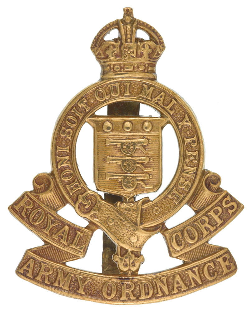 Other ranks' cap badge, Royal Army Ordnance Corps, c1922