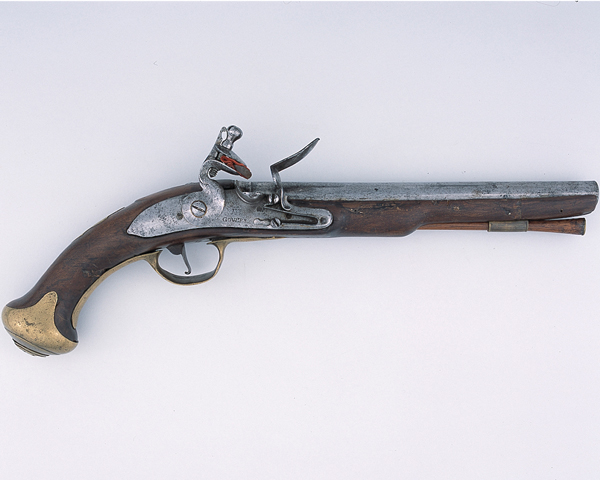 Flintlock pistol used by Lieutenant-General Richard St George, Colonel of the 8th Dragoons, c1750