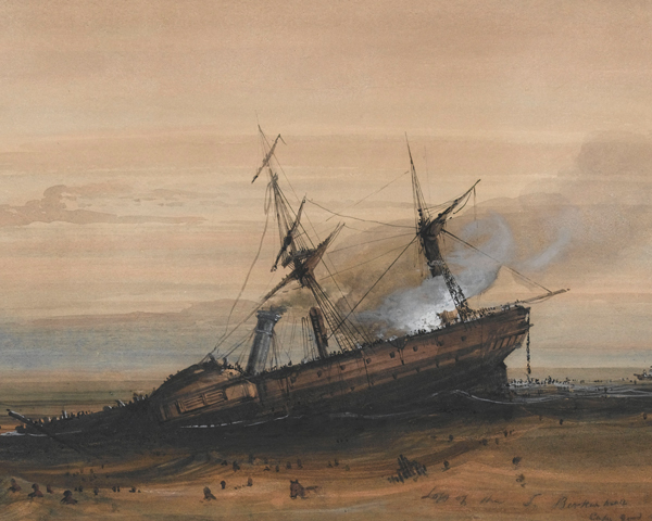 The wreck of HMS 'Birkenhead', 1852