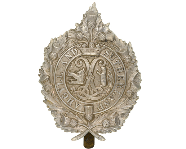 Cap badge, Princess Louise's (Argyll and Sutherland Highlanders), c1914 
