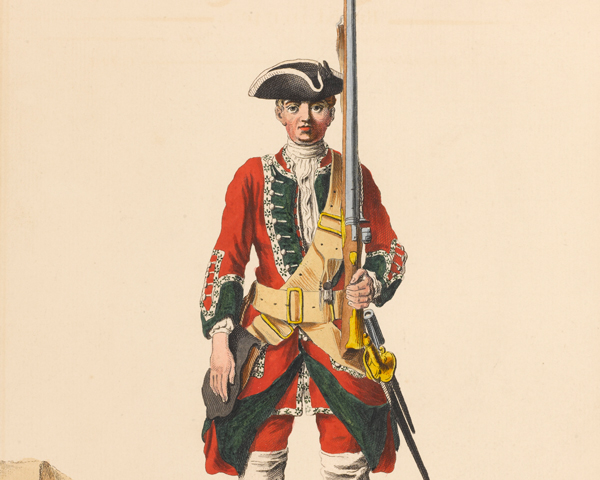 Private of the 45th Regiment of Foot, 1742