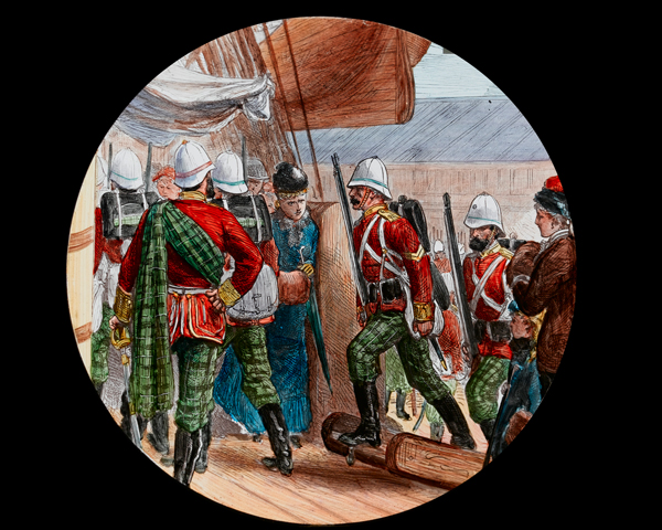 91st Highlanders embarking at Southampton for the Zulu War, 1879