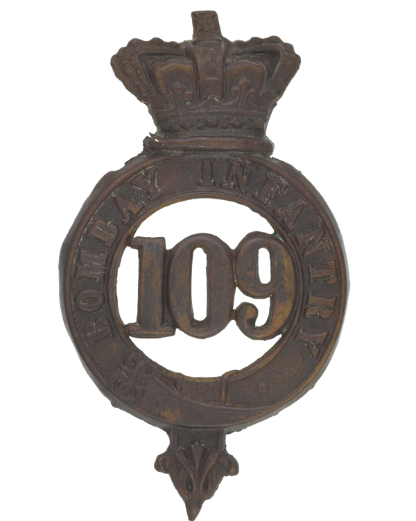 Glengarry badge, 109th Regiment of Foot (Bombay Infantry), c1874