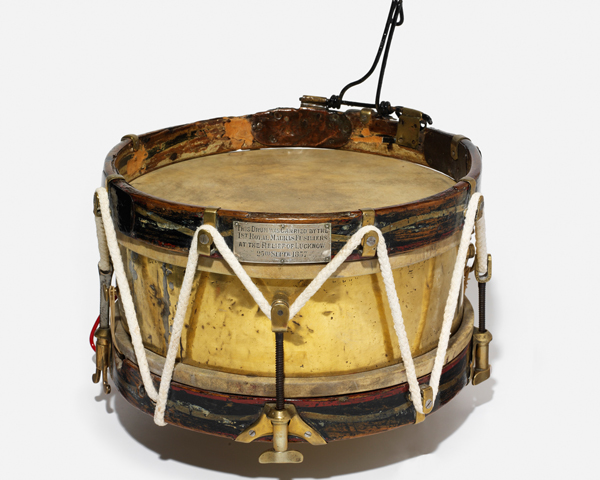 Side drum carried by the 1st Madras European Fusiliers at the Relief of Lucknow, 1857