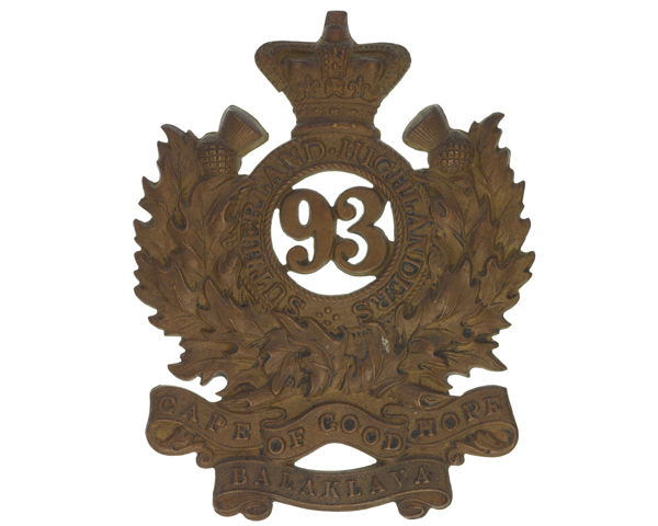 Glengarry badge, 93rd (Sutherland Highlanders), 1876