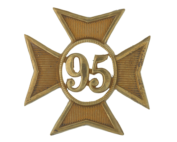 Glengarry badge, 95th (Derbyshire) Regiment of Foot, c1874