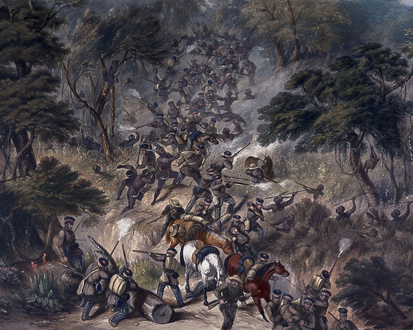 74th Highlanders attacked in the Kroomie Forest, 8th Cape Frontier War, 1851