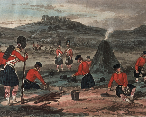 93rd Highlanders at Chobham Camp, 1853