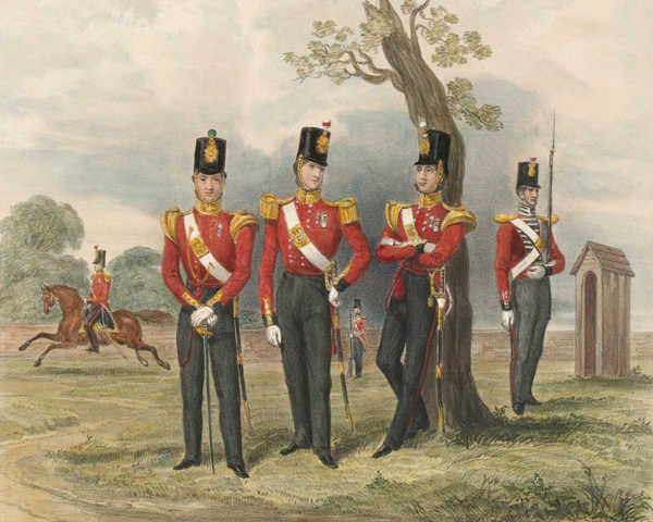 Members of the 50th (Queen’s Own) Regiment, 1850