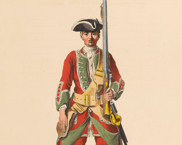 A soldier of the 36th Regiment, c1742