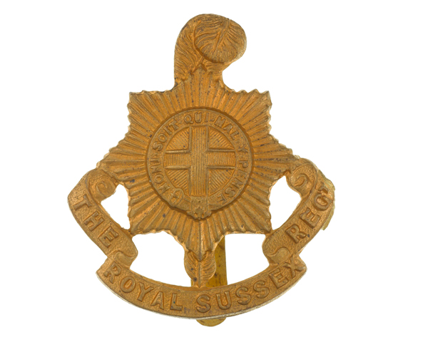 Other ranks' cap badge, The Royal Sussex Regiment, c1916