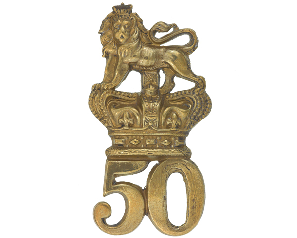Glengarry badge, 50th (Queen’s Own) Regiment of Foot, c1874