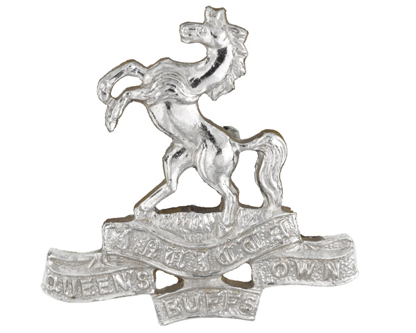 Other ranks collar badge, The Queen’s Own Buffs, The Royal Kent Regiment, 1961 