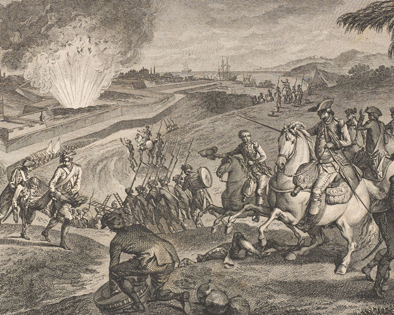 French troops besieging Pensacola in Florida, 1781 