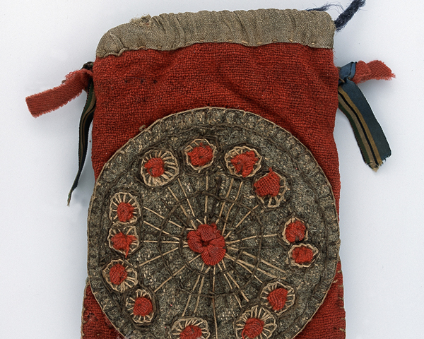 Embroidered cloth purse belonging to Sergeant Frederick Newman, 97th Regiment, 1854