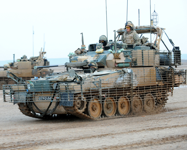 Household Cavalry Regiment Scimitar light reconnaissance tank, Helmand, 2011