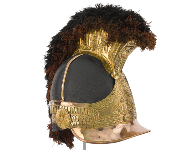 Helmet worn by Captain William Tyrwhitt Drake at Waterloo, 1815