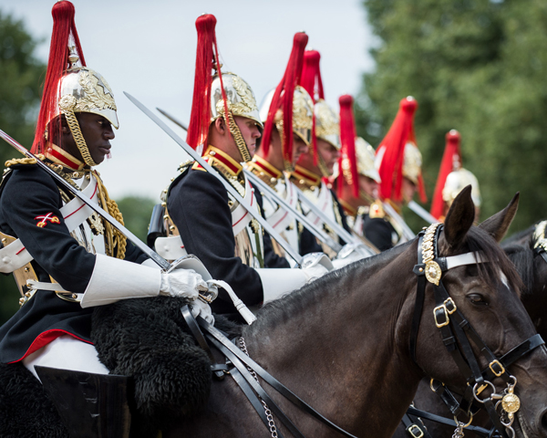 Members of the Household Cavalry Mounted Regiment, Horse Guards, 2016