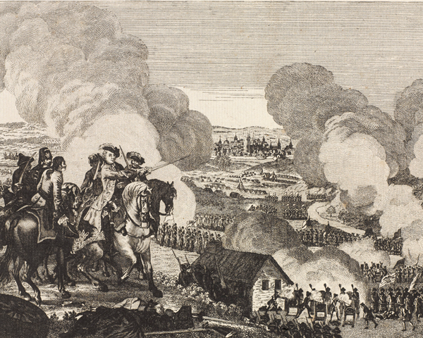 The Battle of Prague between the Prussians and Austrians, 1757