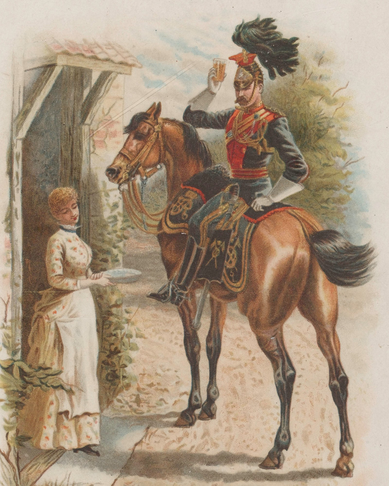 5th (Royal Irish) Lancers Christmas card, c1885