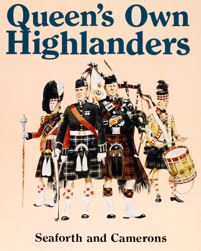 Recruitment poster, The Queen's Own Highlanders (Seaforth and Camerons), c1994 
