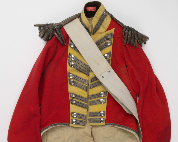 Coatee worn by Lieutenant John Bramwell at Quatre Bras, 1815