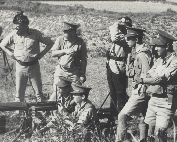 Seaforth Highlanders training the Hong Kong Volunteer Defence Corps, 1938