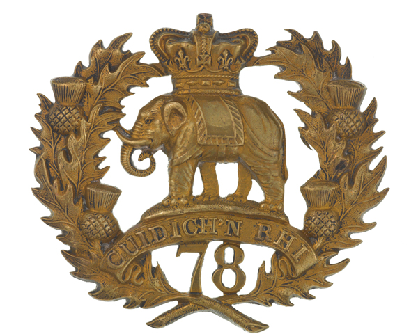 Glengarry badge, 78th (Highlanders) Regiment of Foot (Ross-shire Buffs), c1874