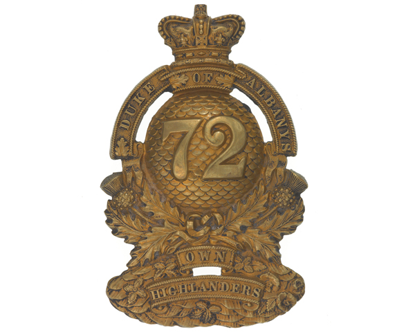 Glengarry badge, 72nd (Duke of Albany’s Own Highlanders) Regiment, c1874