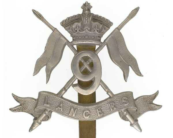 Cap badge, other ranks, 9th Queen's Royal Lancers, c1902