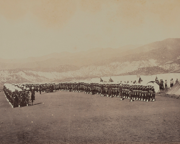 Church parade in camp, 92nd (Gordon Highlanders) Regiment, 1879