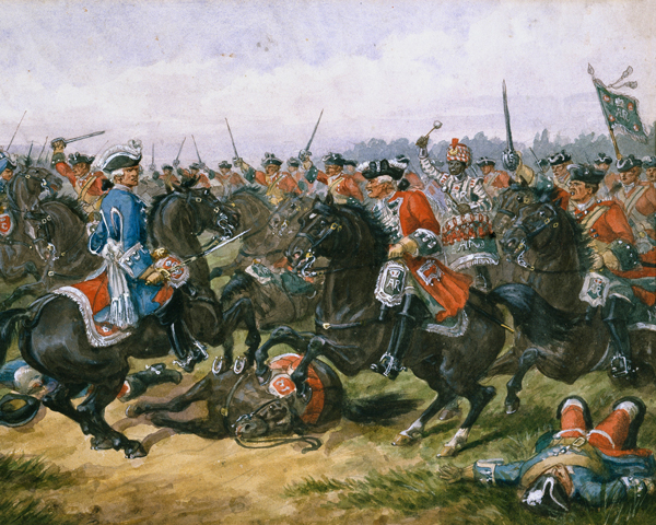 The King's Carabiniers at the Battle of Malplaquet, 1709