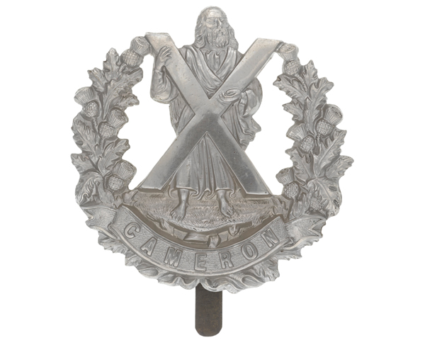 Cap badge, The Queen's Own Cameron Highlanders, 1914