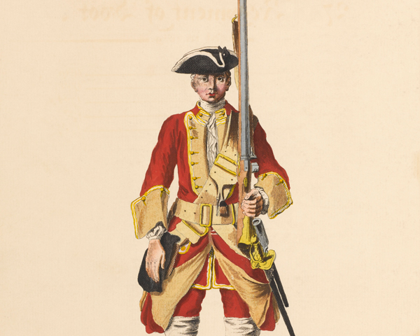 A private of the 27th Regiment of Foot, c1742