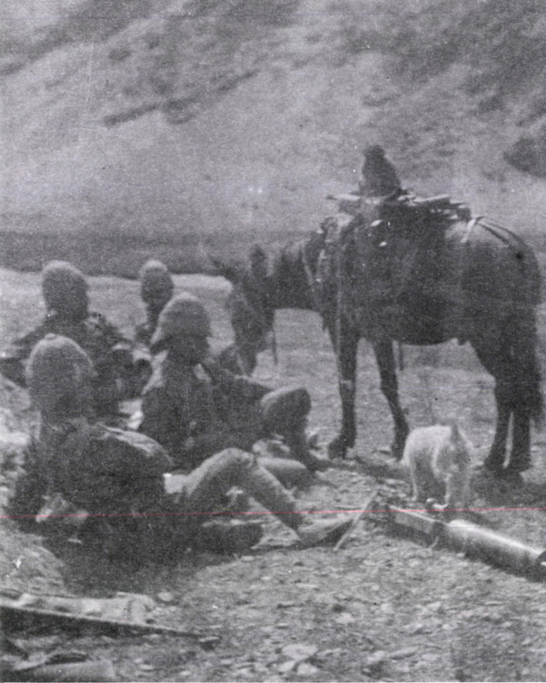 Royal Irish Rifles maxim gun detachment, Tibet, 1904