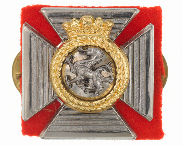 Collar badge, The Duke of Edinburgh's Royal Regiment (Berkshire and Wiltshire), c1980