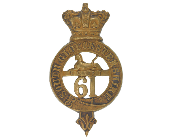 Glengarry badge, 61st (South Gloucestershire) Regiment of Foot, c1874