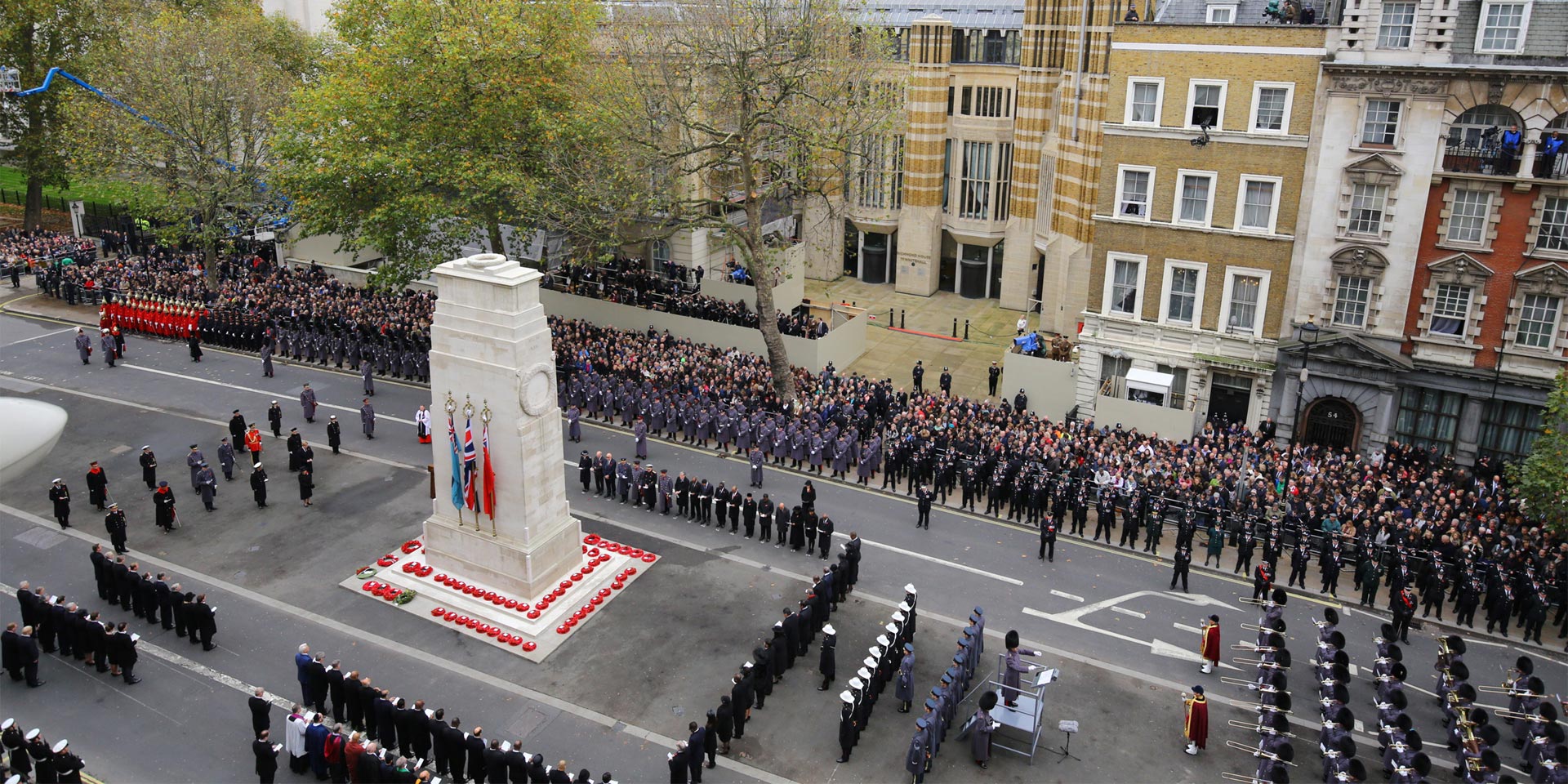 Remembrance Sunday service at the Cenotaph, November 2015