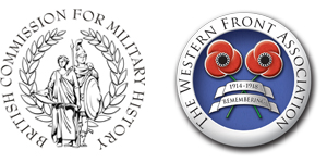 Logos of the British Commission for Military History and the Western Front Association
