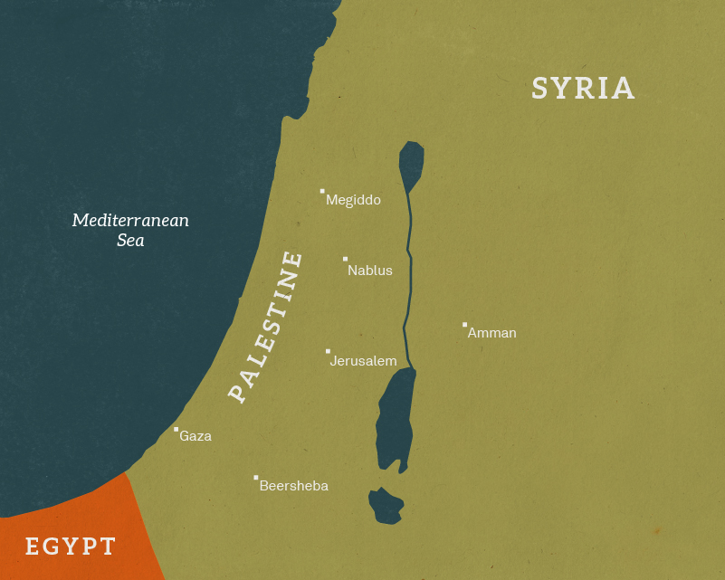 ​Map of Palestine campaign, 1918  ​