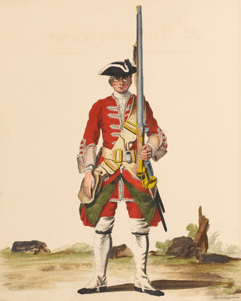 A private of the 32nd Regiment, c1742