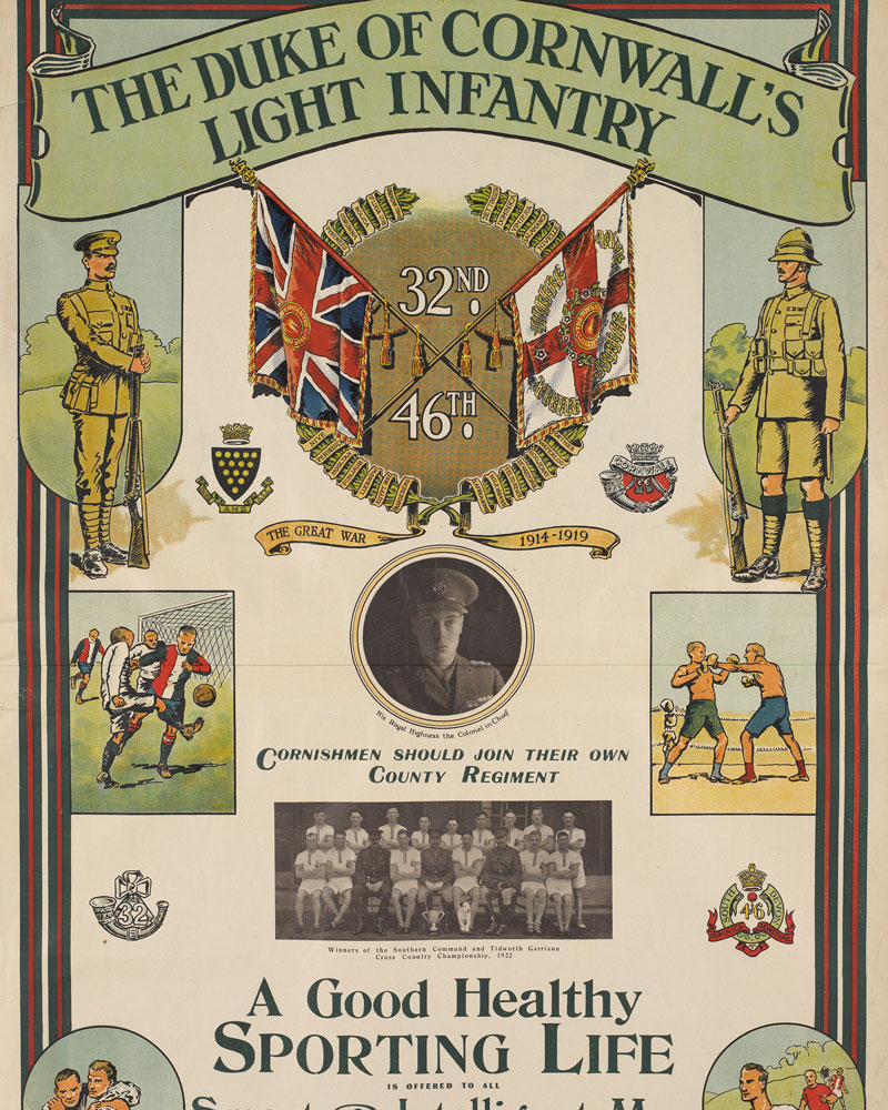 Recruitment poster, The Duke of Cornwall's Light Infantry, 1923