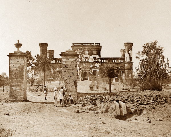 Mess house of the 32nd (Cornwall) Regiment, Lucknow, c1858