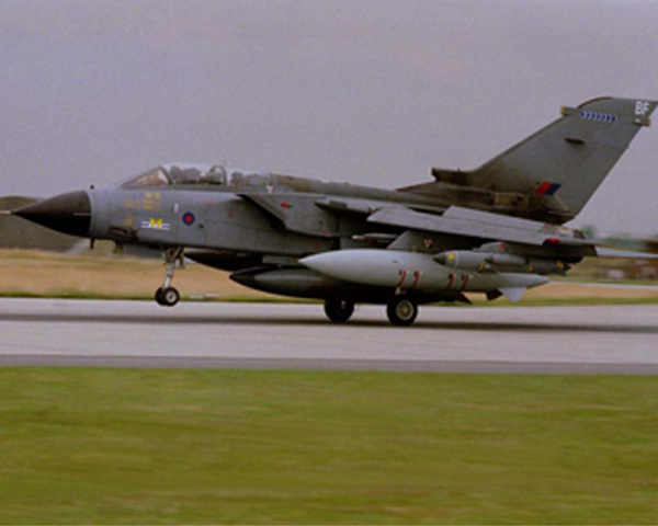 A Royal Air Force Tornado departs for a raid, Kosovo, 1999