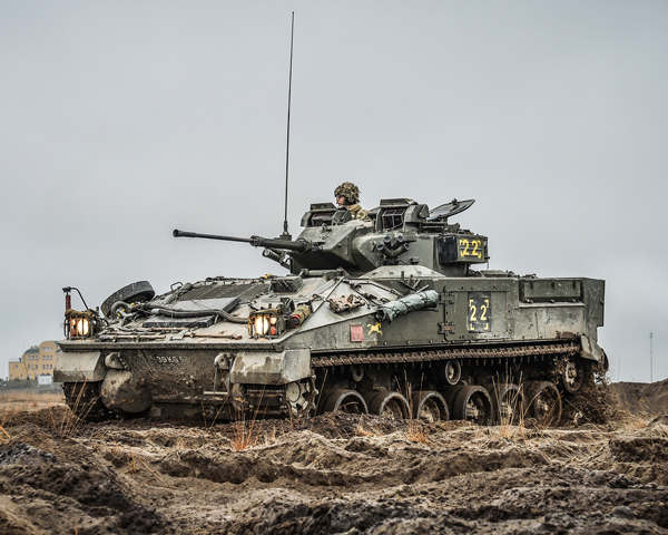 A Warrior infantry fighting vehicle, 'Exercise Black Eagle', Poland, 2014