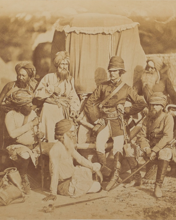 Lieutenant Clifford Mecham and Assistant Surgeon Thomas Anderson, with sowars of Hodson's Horse, 1858